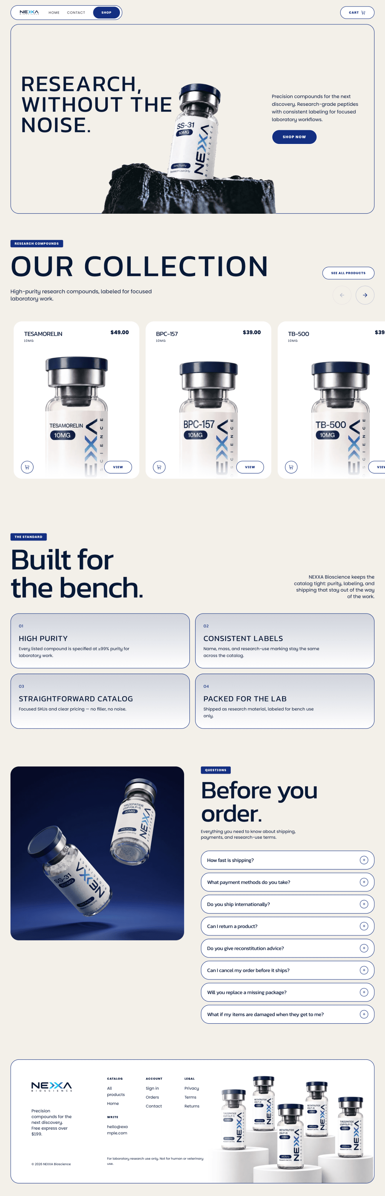 Nexa Pep storefront